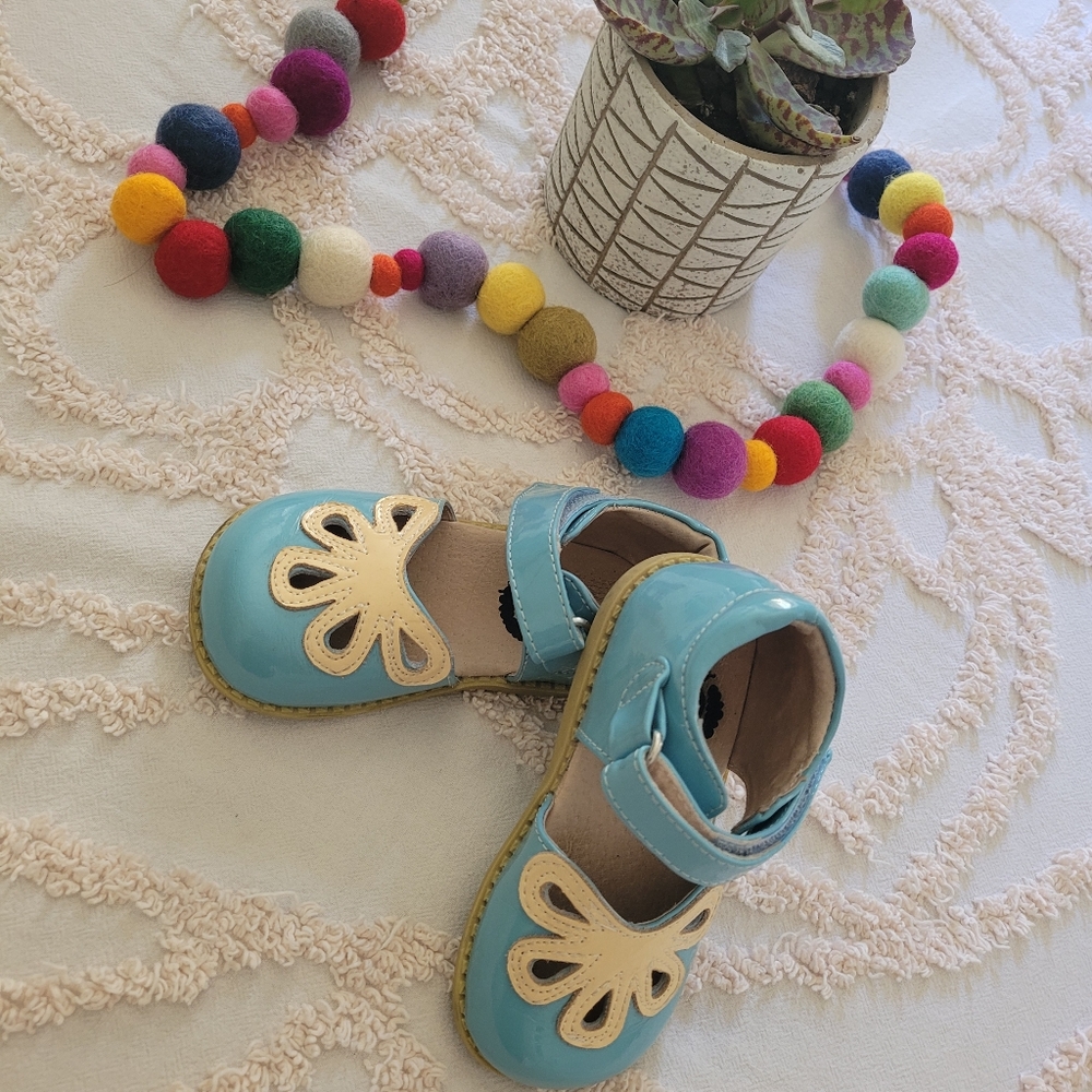 Blue & yellow petal livie & Luca shoes